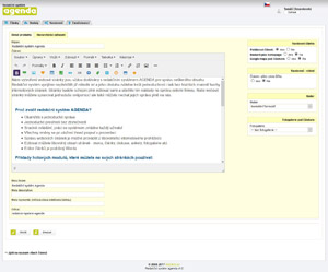 Redakční systém AGENDA
